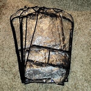 Garment bags used for dance costumes